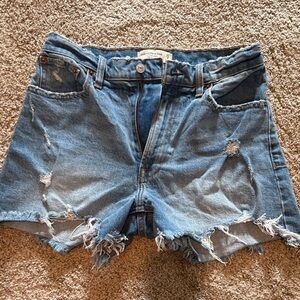 Denim Distressed Women's Shorts - Blue